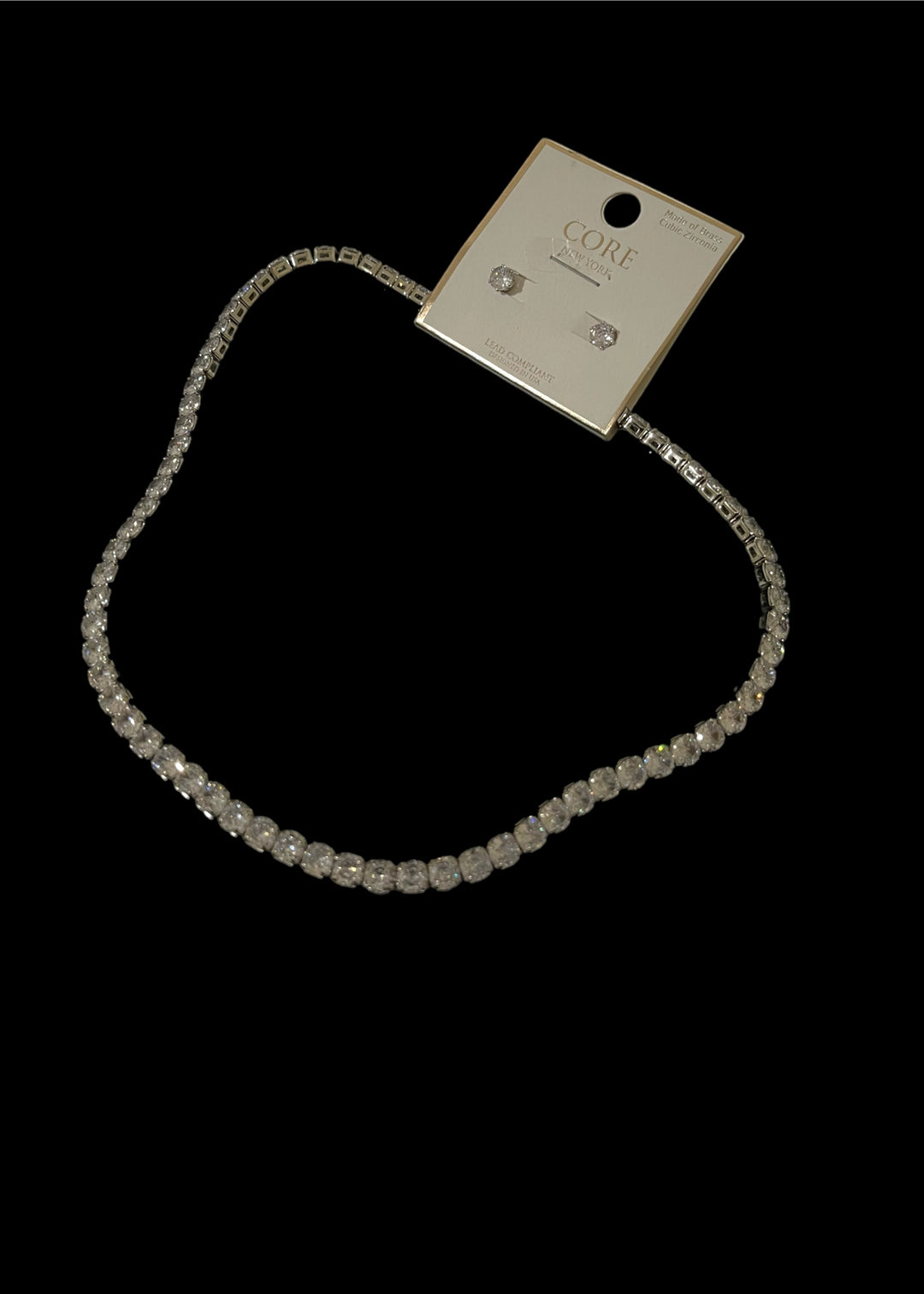 Tennis Necklace With Earrings