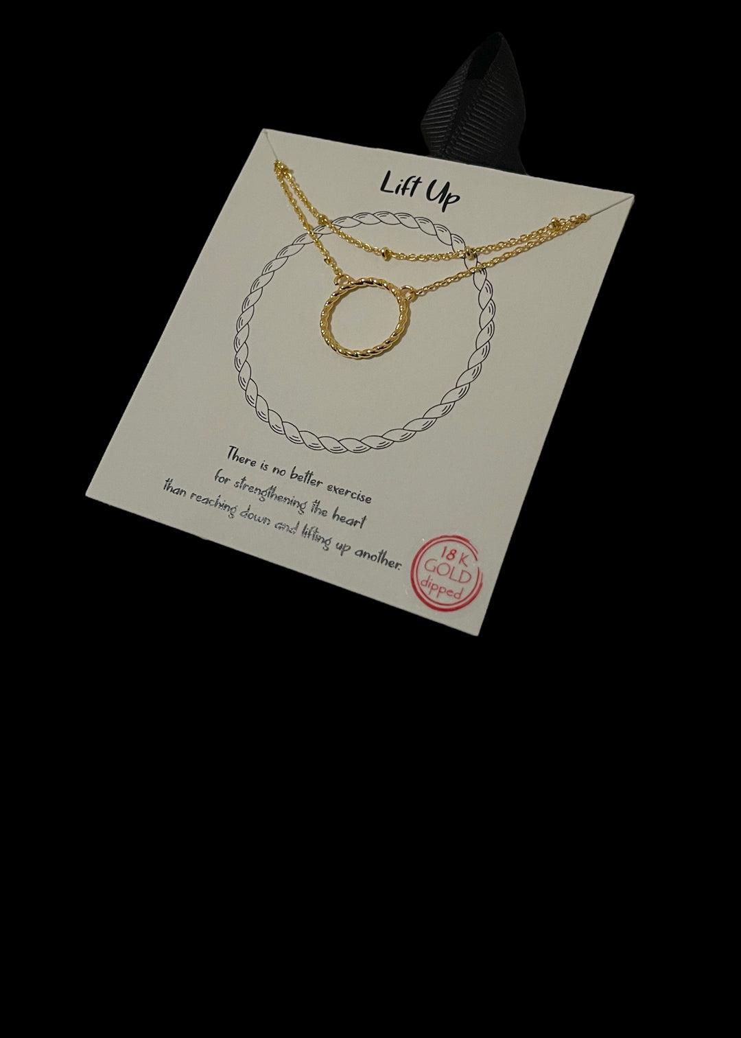 Gold Dainty Layered Chain Link Necklace Featuring Circle of Life Pendant