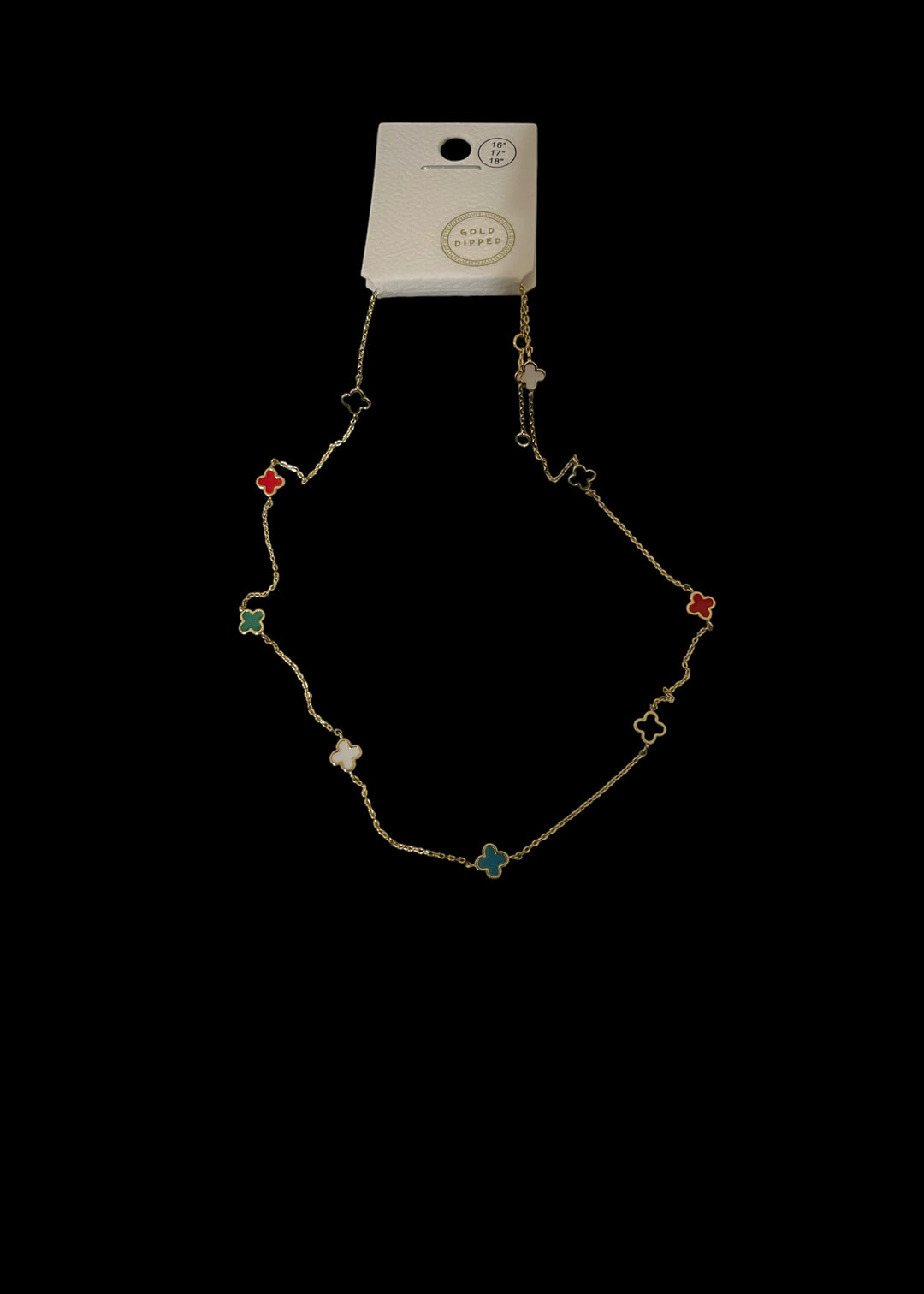 Nine Clover Gold Dipped Necklace
