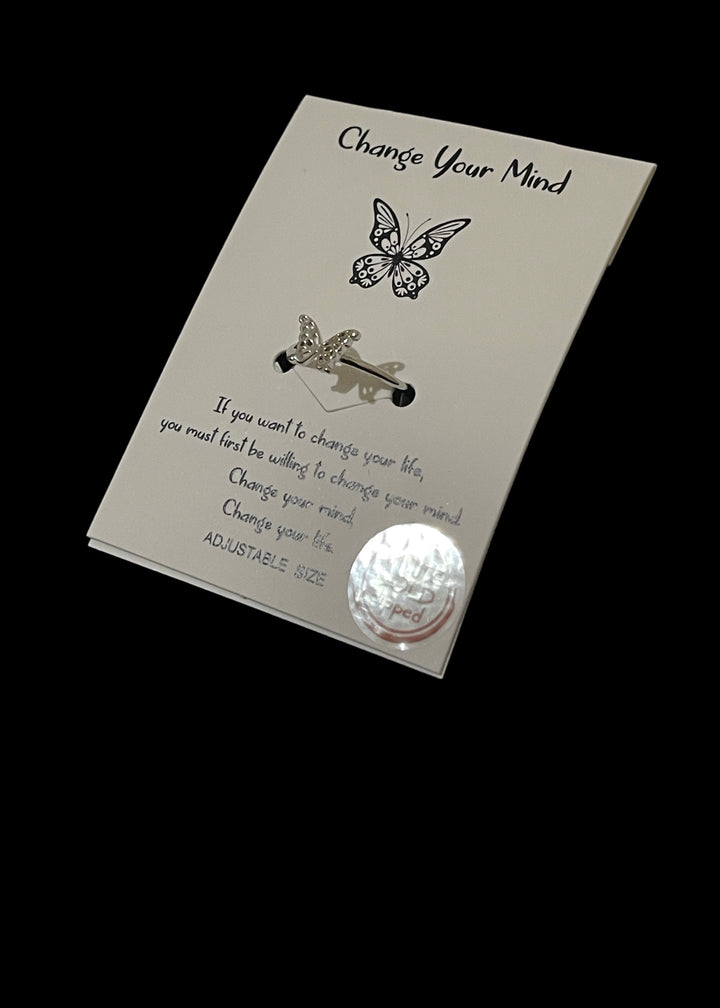 Change Your Mind Butterfly Adjustable Ring