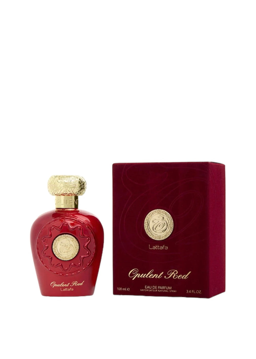 Lattafa Perfumes Opulent Red for Unisex Eau de Parfum Spray, 3.4 Ounce