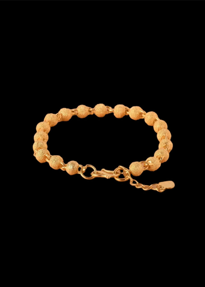 18K Gold Plated Golden Beads Bracelet