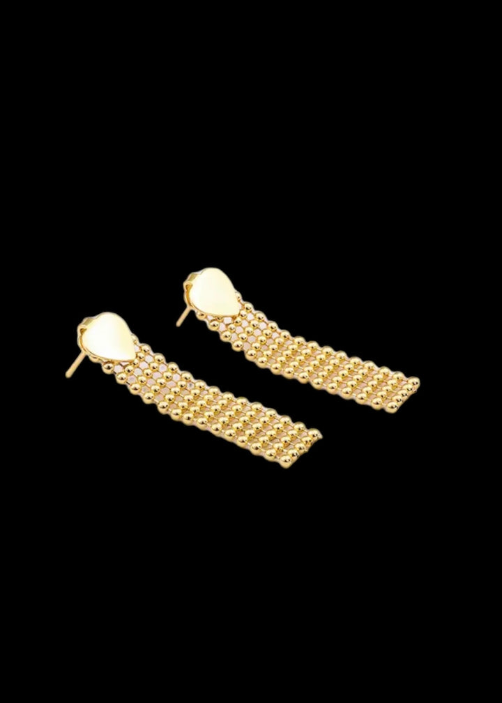 Necklace Bracelets Earrings Set For Women 24K Gold Plated Copper Jewelry Set